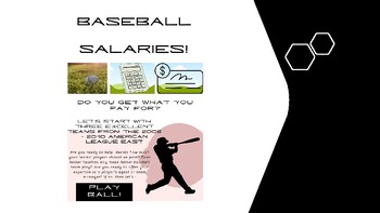 Preview of Baseball Salaries! | Answer Key