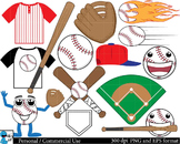 Baseball Set Clipart Digital Clip Art Graphics 26 images cod61