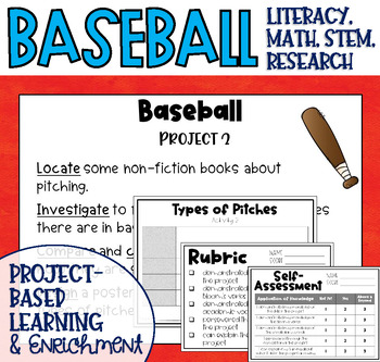Preview of Baseball Sports Project Based Learning Enrichment and Makerspace Activities