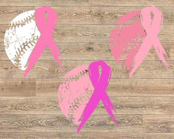 Baseball Tackle Breast Cancer Svg Awareness ribbon svg Play for a cure 1024s