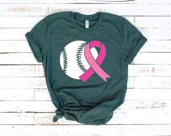 Baseball Tackle Breast Cancer Svg Awareness ribbon svg Play for a cure 1452s