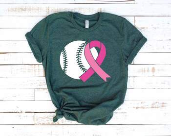 Strike Out Baseball SVG • Breast Cancer Awareness Pink Ribbon SVG