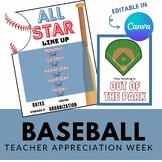 Baseball Teacher Appreciation Week Bundle