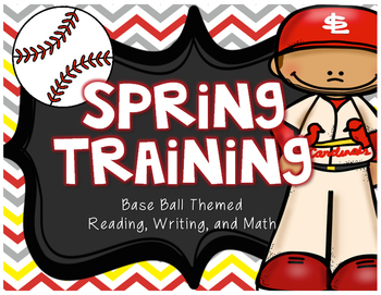 Preview of Baseball Thematic Unit {Close Reads, Writing Prompts, & Math Task Cards}