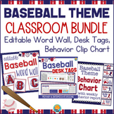 Baseball Theme Classroom BUNDLE Word Wall Behavior Chart D