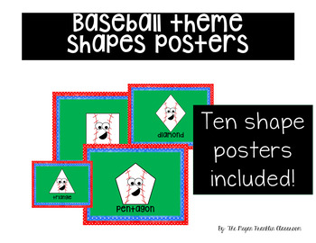 Preview of Baseball Theme Shapes Posters