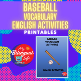 Baseball Themed - English Vocabulary Activity Printables