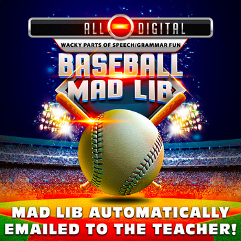 Preview of BASEBALL MAD LIB (PARTS OF SPEECH ACTIVITY)  ALL DIGITAL