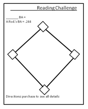 Preview of Baseball Themed Reading Incentive Program