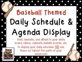 Baseball Themed Schedule Cards Labels & Daily Agenda Remin
