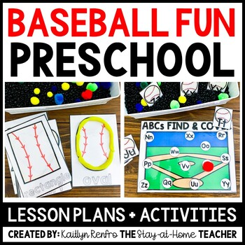 Preview of Baseball Sports Preschool Curriculum & Lesson Plans Summer Toddler Activities
