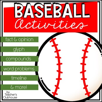 Preview of Baseball Math and ELA Activities