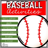Baseball Math and ELA Activities