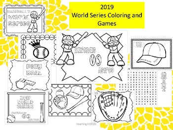 Baseball WORLD SERIES 2023 coloring , games and more