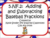 Baseball Word Problems Adding & Subtracting Fractions and 