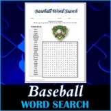 Baseball Word Search Puzzle