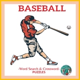 Baseball Word Search and Crossword Puzzles