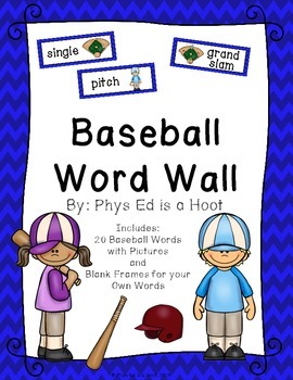 Preview of Baseball Word Wall Display