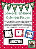 Baseball and Polka Dot Themed Calendar Set w/Days of the Week
