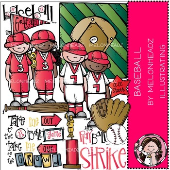 Preview of Baseball clip art - COMBO PACK- by Melonheadz