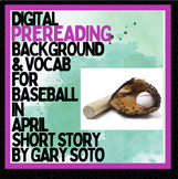 Baseball in April the SHORT STORY by Gary Soto introductio