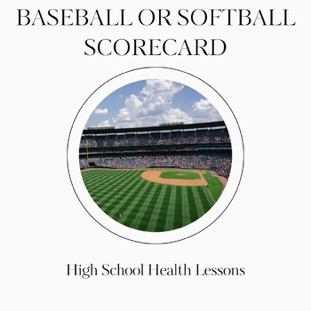 Preview of Baseball or Softball Scorecard: Teach How to Use a Scorecard in PE Class FREE!