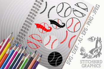 Download Baseballs Bundle SVG, Instant Download, Vector, Commercial ...