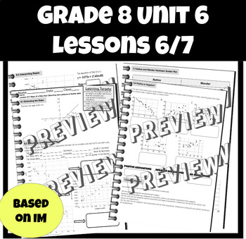 Preview of Based on IM Grade 8 Math™ Unit 6 lessons 6/7