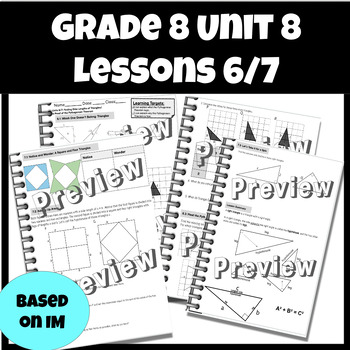 Preview of Based on IM Grade 8 Math™,  unit 8 lessons 6/7 guided notes