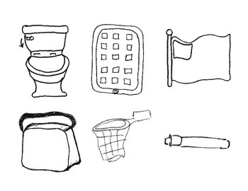 Preview of Basektball Hoop, iPad, Toilet (flush), Pen, Lunch Bag