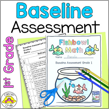 Preview of Baseline Assessment Math First Grade Fishbowl Theme