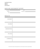 Baseline Assessment Report, Editable, Fillable, GOOGLE DOC