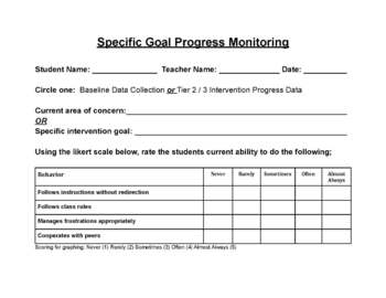 Preview of Baseline/Progress Data Collection