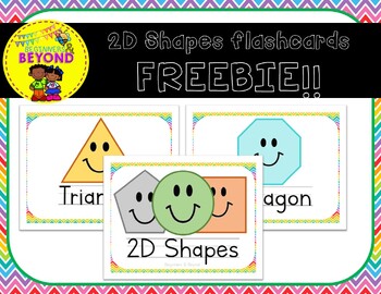 Preview of Basic 2D Shapes Flashcards FREEBIE!