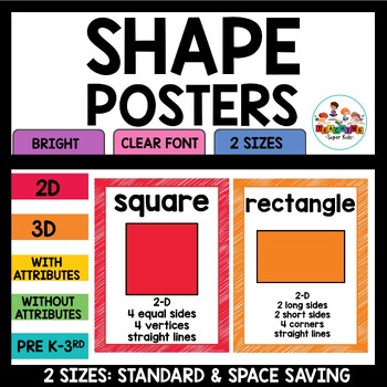 Preview of Basic 2D and 3D Shape Posters