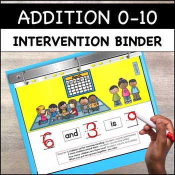 Preview of ADDITION INTERVENTION BINDER 0-10 Kindergarten, First Grade, Special Education