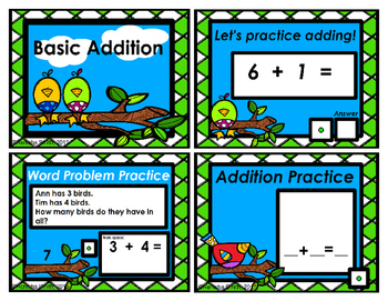 Preview of Flipchart: Basic Addition (Adding up to 10)