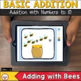 Basic Addition Boom Cards™ | Bee Theme