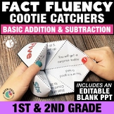 Basic Addition Subtraction Fact Fluency Cootie Catcher Cha