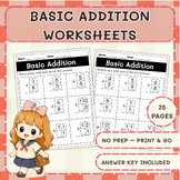 Basic Addition Worksheets | Addition Practice Within 20 |First Grade Math
