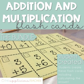 Preview of Basic Addition and Multiplication Flash Cards Bundle (0-9)