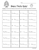 Basic Addition and Subtraction Facts Quiz