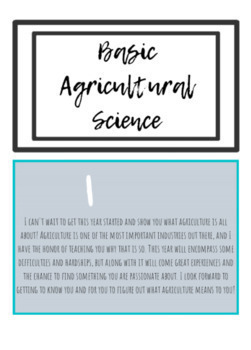Preview of Basic Agricultural Science Syllabus (Electronic)