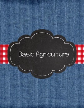 Preview of Basic Agriculture (AG) binder covers for high school ag