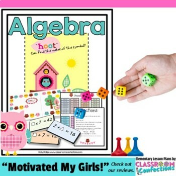 Preview of Algebra Game: Math Game for 4th Grade (possibly 3rd & 5th): Math Workshop Center