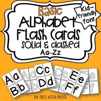 Preview of Basic Alphabet Letter Flash Cards: For traditional & online learning (VIPKID!)