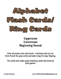 Basic Alphabet Ring Cards - Upper Case, Lower Case and Beg