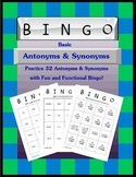 Basic Antonyms and Synonyms Bingo