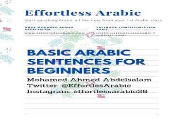 Preview of Basic Arabic Sentences for Beginners