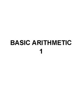 Preview of Basic Arithmetic 1